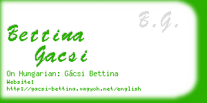 bettina gacsi business card