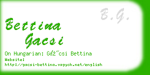 bettina gacsi business card